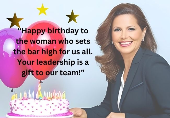 professional happy Birthday wishes for boss Lady